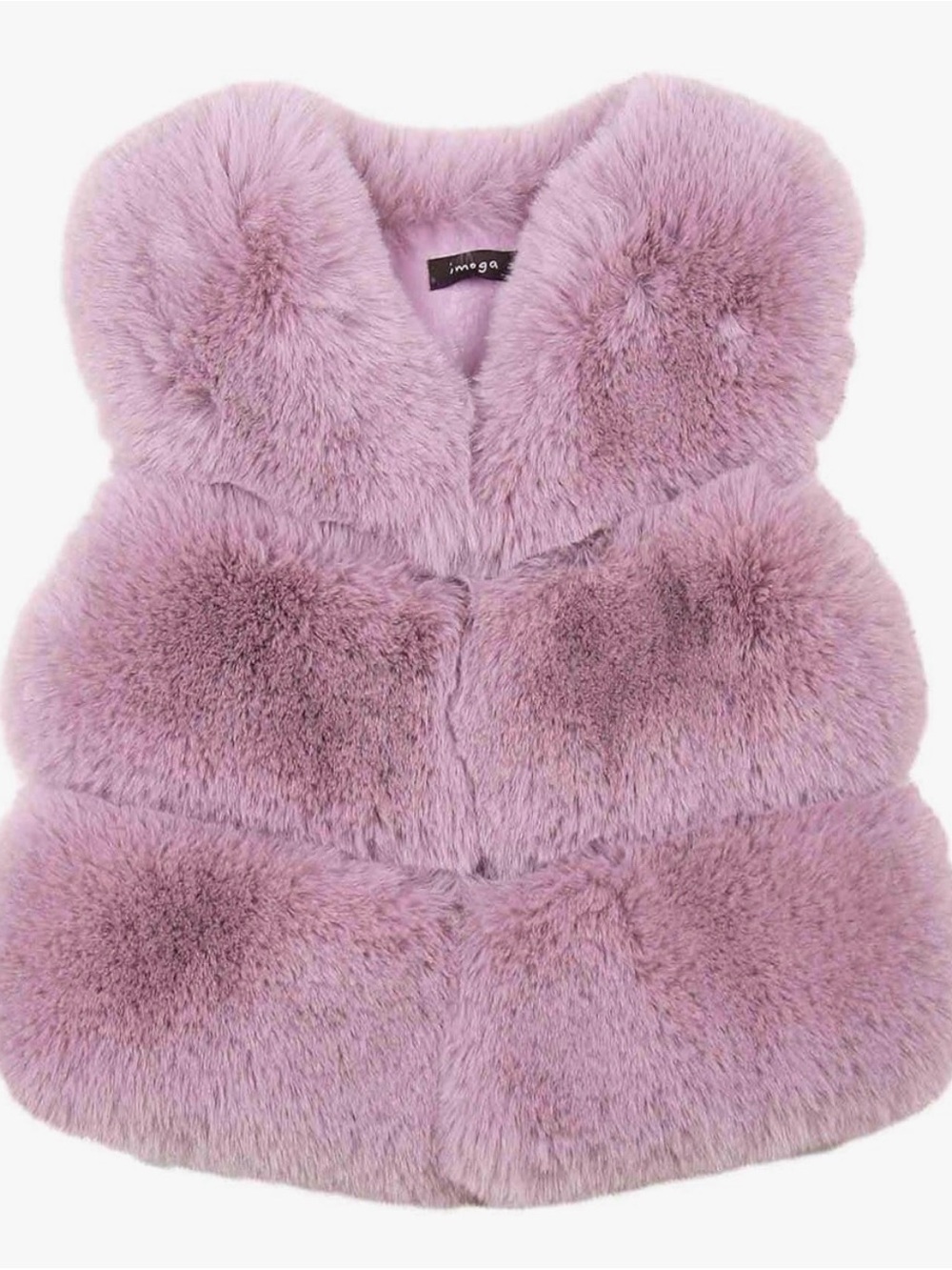 Imoga Lilac Faux Fur Puffer Vest